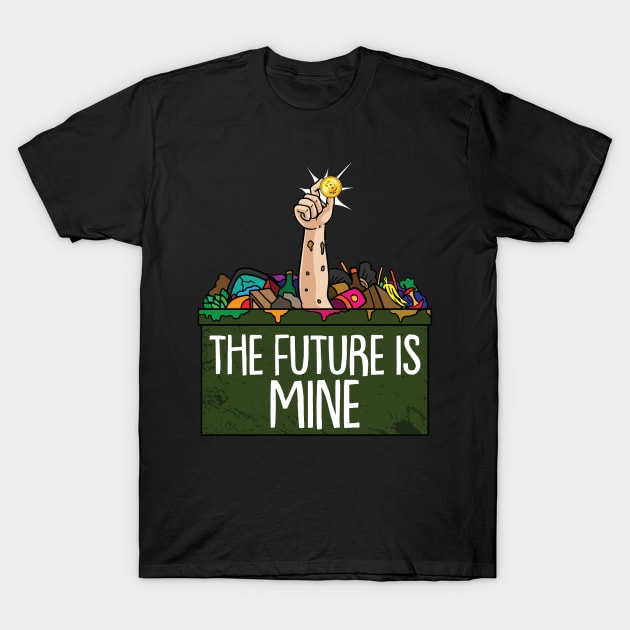 The Future is mine Crypto Miner Hodl BTC Blockchain Bitcoin T-Shirt by Riffize